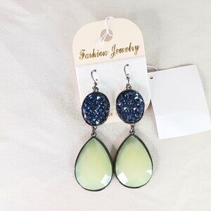 New Fashion Navy Blue/ Light Green Earrings